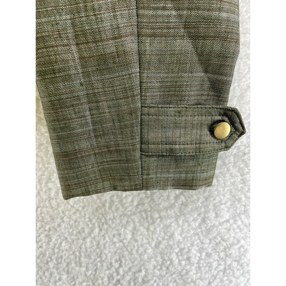 Carrie Hutton Womens Blazer Jacket Green Stripe Buttons Double Breasted 10 New - Picture 4 of 9